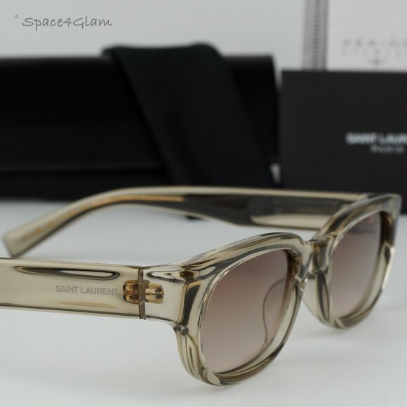 BRAND NEW Saint Laurent SL642 005 Yellow Brown Gradient Cat Eye Unisex Sunglasse - Picture 6 of 10
